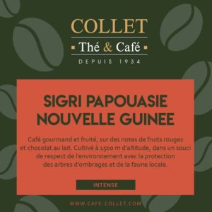 Café SIGRI PAPOUASIE NOUVELLE GUINEE