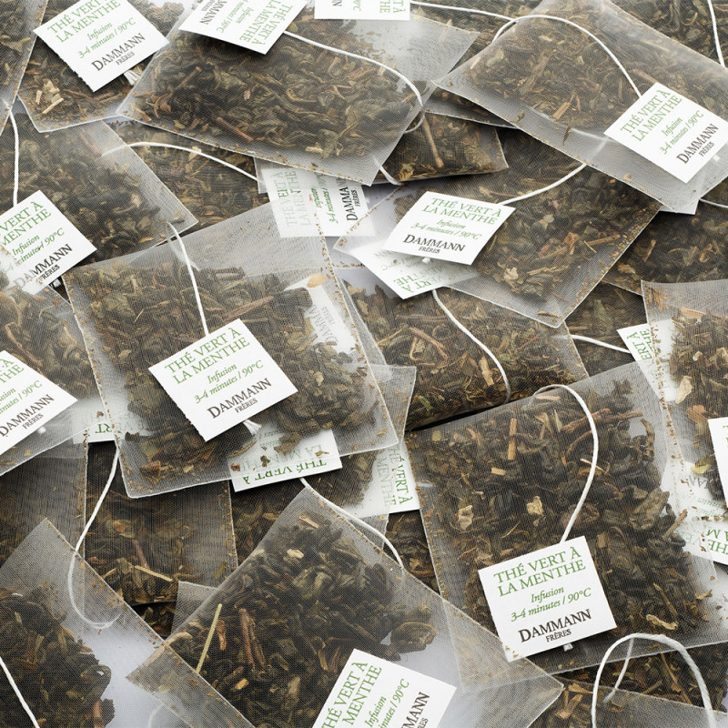 THÉ VERT MENTHE - 25 SACHETS CRISTAL | Dammann Frères – Image 5