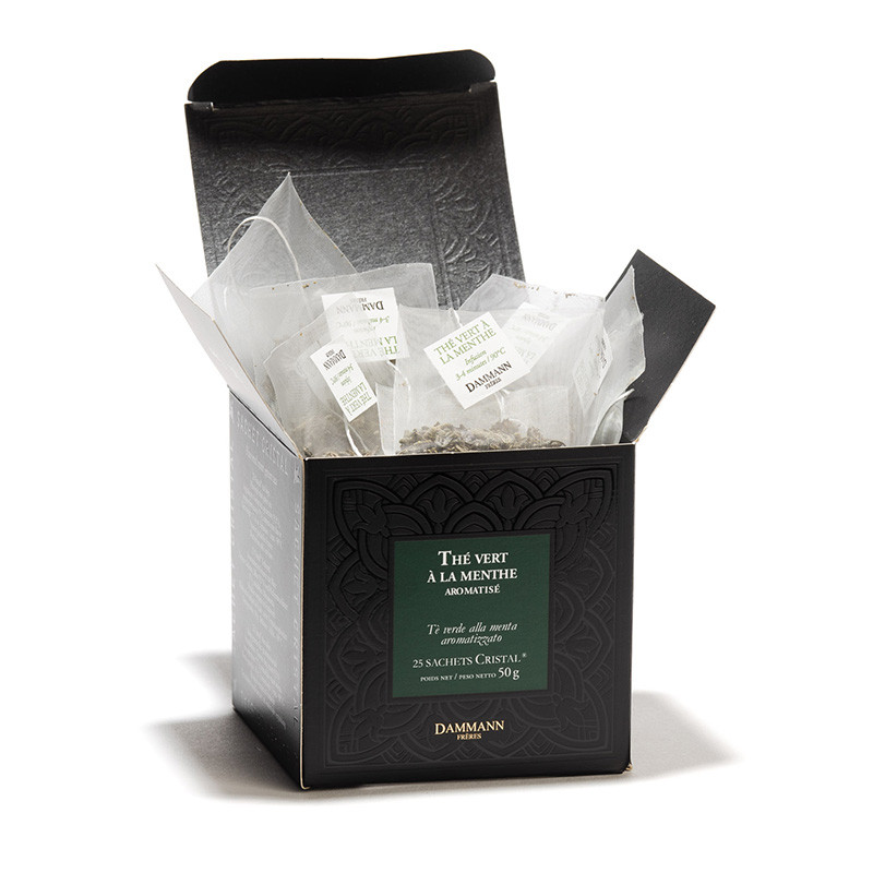 THÉ VERT MENTHE - 25 SACHETS CRISTAL | Dammann Frères – Image 6