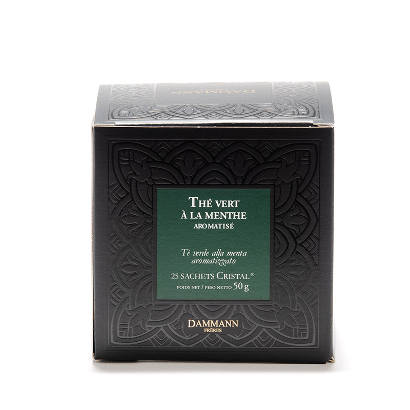 THÉ VERT MENTHE - 25 SACHETS CRISTAL | Dammann Frères
